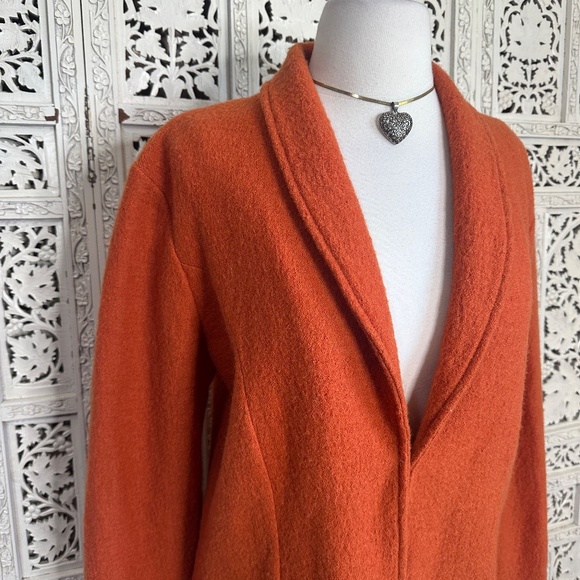 Vtg Kasper 100% Wool Burnt Orange Blazer Jacket Sz Medium - Picture 2 of 7